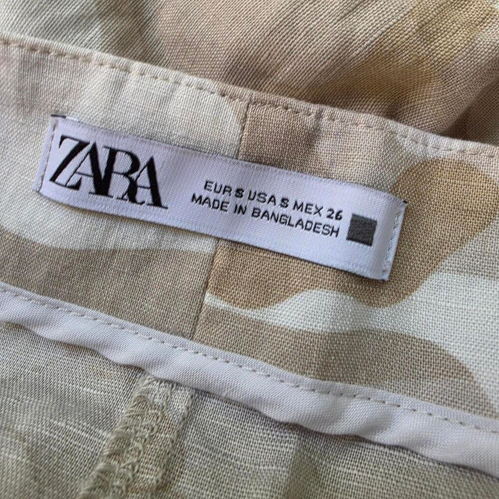 Zara Cream Camo Linen Blend Co-ord Set - Picture 2 of 8